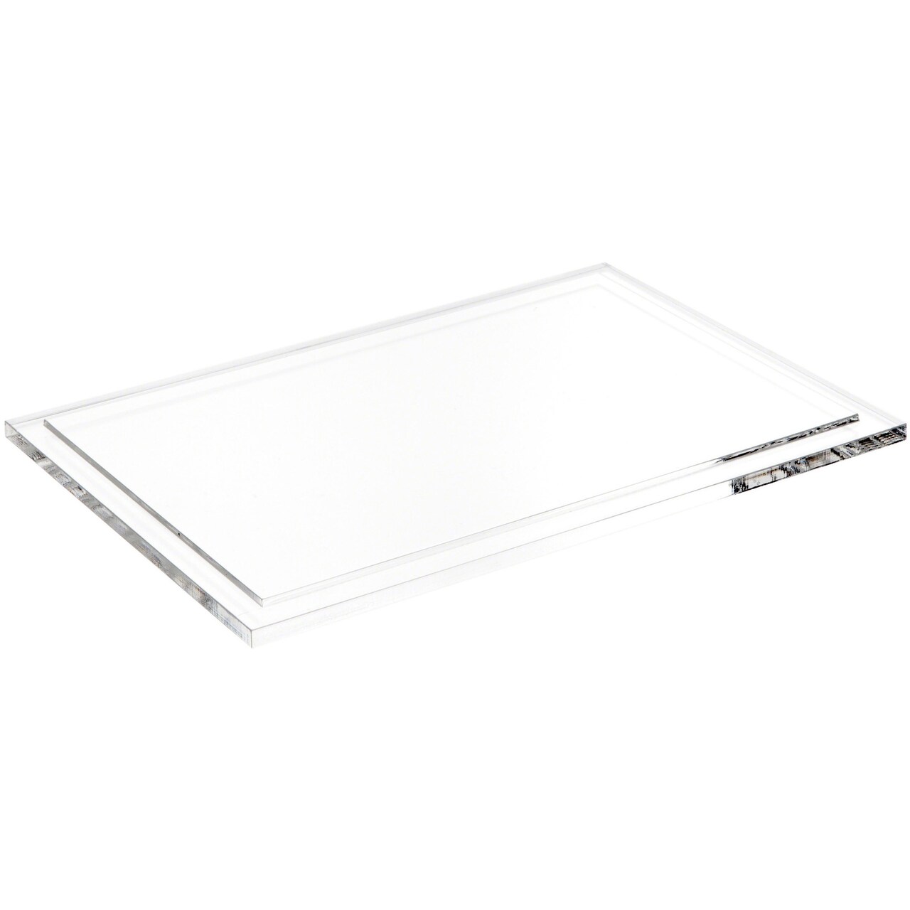 Plymor Clear Acrylic Rectangular Display Base, 9.625" W x 6.625" D x 0.3125" H